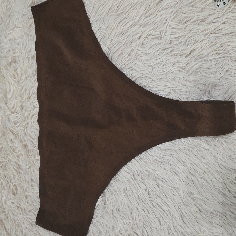 NWOT SKIMS Power Mesh Mid Waist Thong Shapewear Cocoa/XXS, 4X